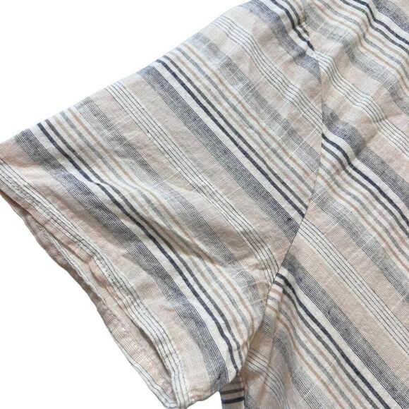 Altar'd State Babydoll Dress Women's Size Small Striped Cream and White - Picture 4 of 11